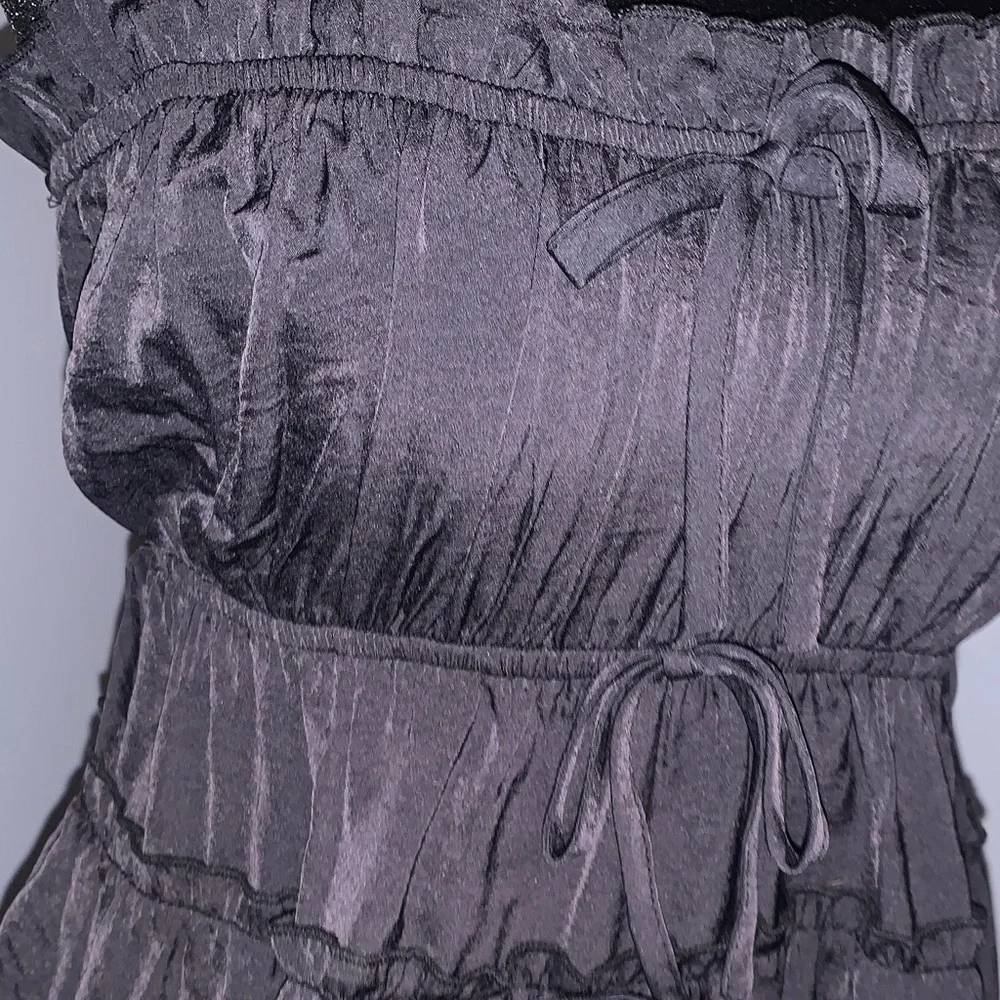 NEW- FUN & Elegant Black Ruffled Camisole Top All In One! - Picture 5 of 13